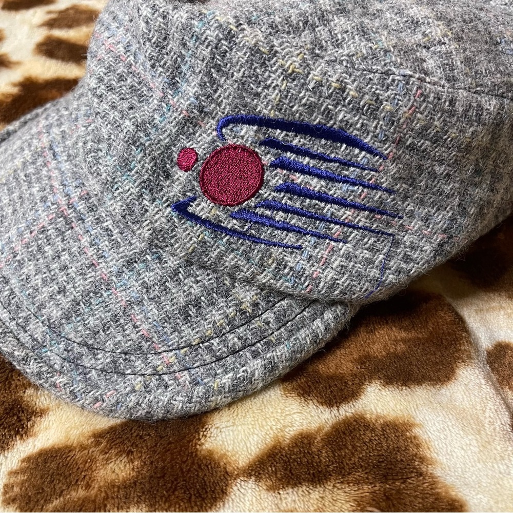 2000s Tweed Cap Plaid Skater Indie Hat